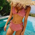 Gingham Cut-out Bikini