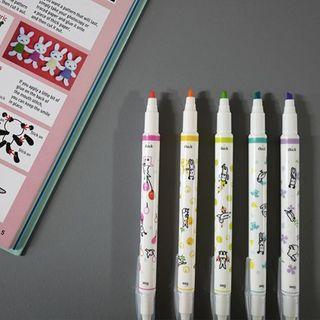 Rangcat - Set Of 5: Printed Highlighters
