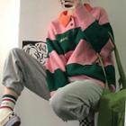 Striped Polo Sweater / Sweatpants