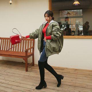 Hood Double-sided Oversize Padding Flight Jacket
