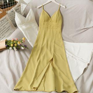 Sleeveless Slited Midi Dress