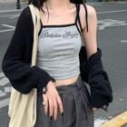 Lettering Camisole Top / Light Jacket