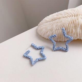 925 Sterling Silver Star Dangle Earring 1 Pair - One Size
