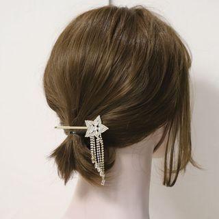 Star Fringed Rhinestone Hair Clip