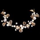 Wedding Faux Pearl Headpiece Gold - One Size