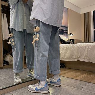 Accent Bear Wide Leg Jeans
