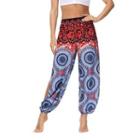 Cutout Print Harem Pants