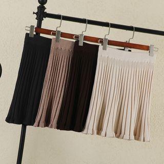 Mini Knit A-line Skirt