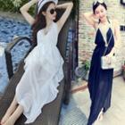 V-neck Halter Maxi Beach Dress