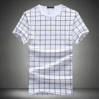Check Short-sleeve Crewneck T-shirt