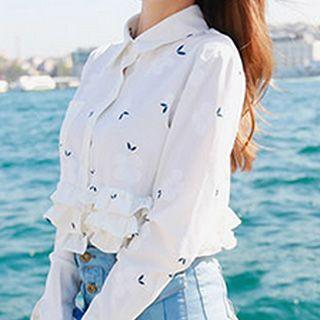 Floral Ruffle Blouse