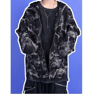 Tie Dye Hood Zip Jacket