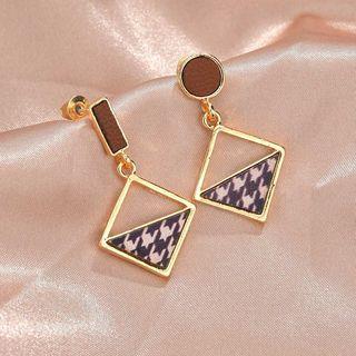 Houndstooth Earring 1 Pair - As Shown In Figure - One Size