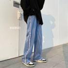 Fringe Straight Leg Jeans