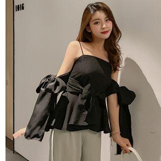 Cold-shoulder Top / Wide Leg Pants