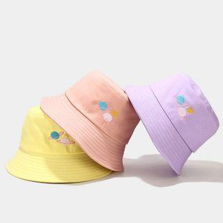 Planet Embroidered Bucket Hat