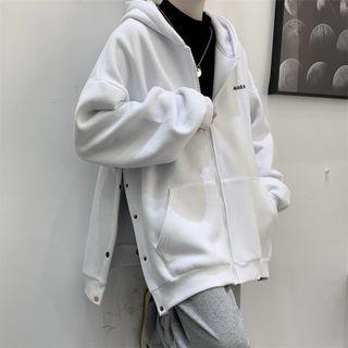 Button-side Zip-up Hoodie