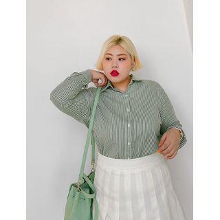 Dip-back Boxy Stripe Shirt