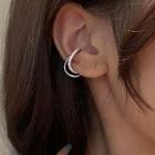 Rhinestone Ear Cuff 1pc - Silver - One Size