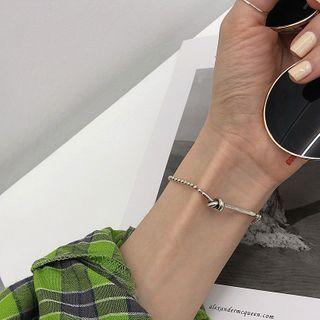 Knotted Bracelet Sl0092 - Silver - One Size