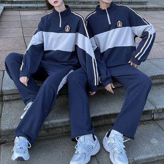 Couple Matching Paneled Sweatshirt / Sweatpants