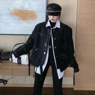 Plain Tweed Coat