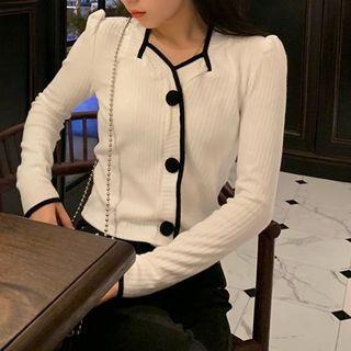 Long Sleeve Contrast Trim T-shirt