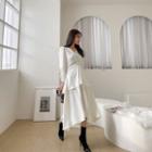 Ruched Tiered Long Swing Dress