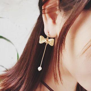 Bow Non-matching Drop Earrings