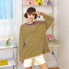 Long-sleeve Loose-fit Striped T-shirt