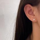Rhinestone Stud Earring E2975 - 1 Pair - Silver - One Size