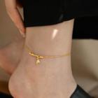 Bamboo Chain Anklet Gold - One Size