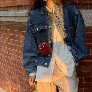 Long-sleeve Loose-fit Denim Jacket / Plain Shirt