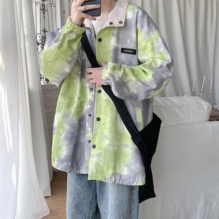 Reversible Tie-dyed Snap-button Jacket