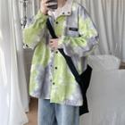 Reversible Tie-dyed Snap-button Jacket