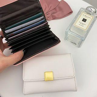 Flap Metal-detail Card Wallet