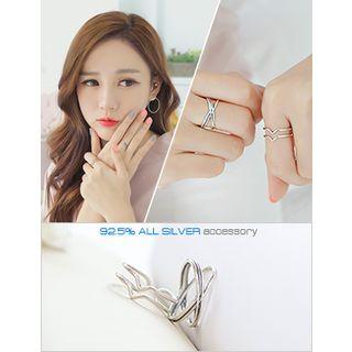 Set Of 2: Tiered Silver Rings