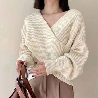 Wrap V-neck Sweater