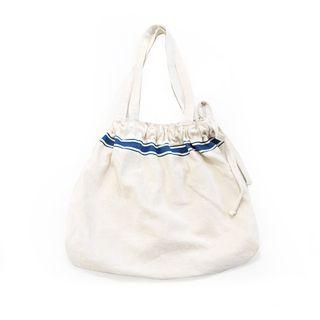 Contrast-trim Drawstring Tote