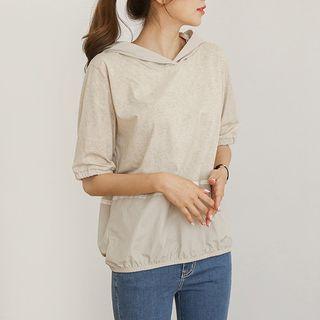 Banded-edge Paneled Hoodie