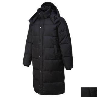 Couple Snap-button Padded Long Parka