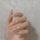 Pointed Faux Nail Tip 303 - Glue - Beige - One Size