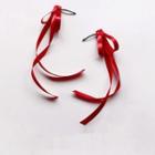Bow Hair Pin 1 Pair - Wine Red - One Size