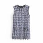 Sleeveless Plaid Knit Mini Dress