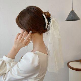 Bow Hair Claw With Mesh