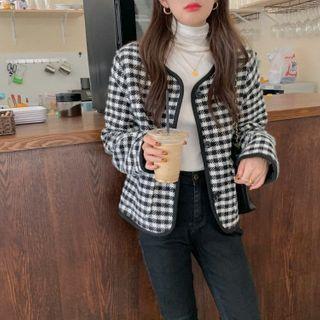 Check Cardigan Black - One Size