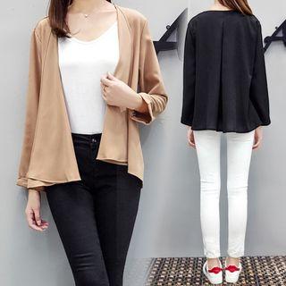 Open Front Chiffon Light Jacket