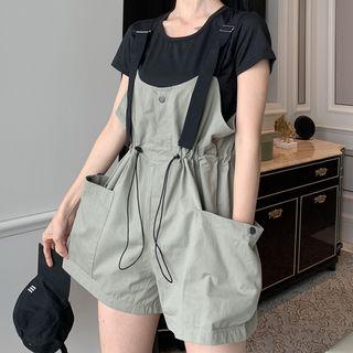 Plain Short-sleeve Top / Jumper Shorts
