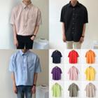 Pocket-front Short-sleeve Shirt In 12 Colors