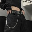 Alloy Waist Chain / Faux Leather Belt / Set